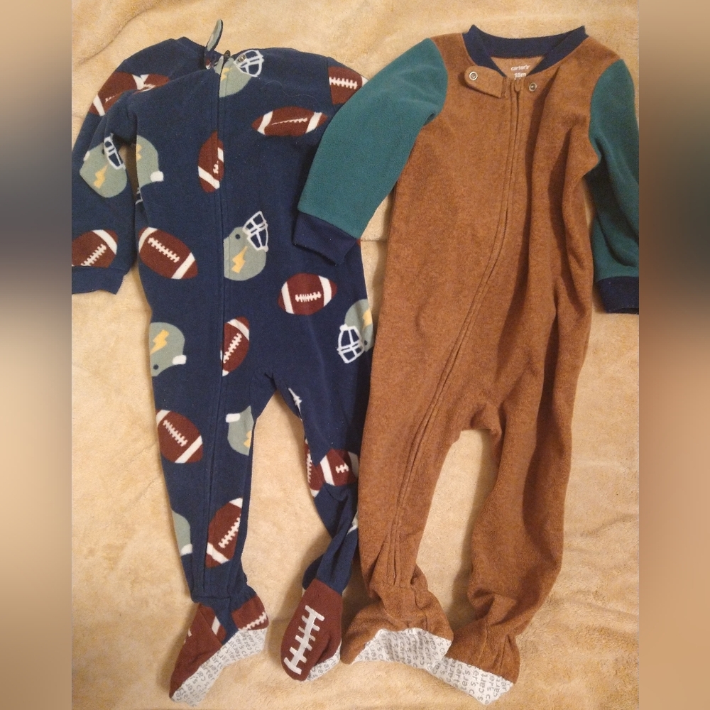 Kids Football Print One Piece Pajamas